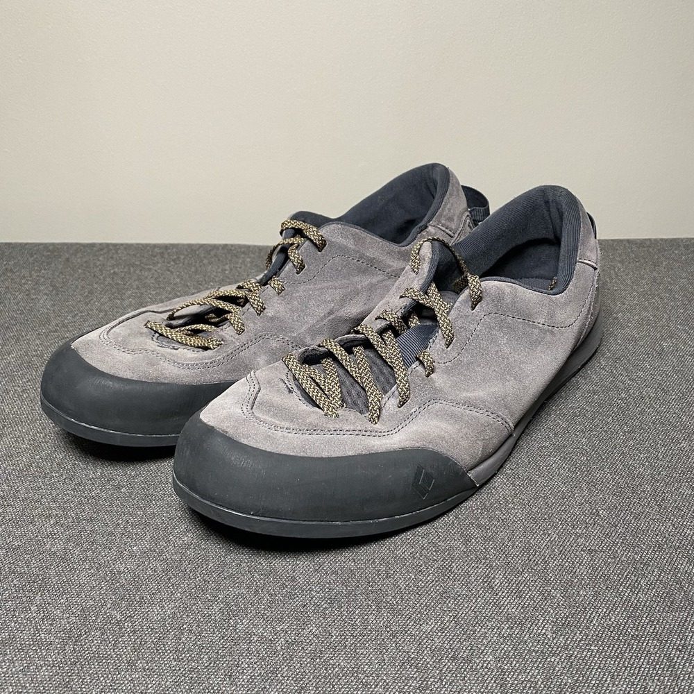 BLACK DIAMOND EQUIPMENT Prime Approach Shoes 12.5 Climbing Hiking Gray Suede